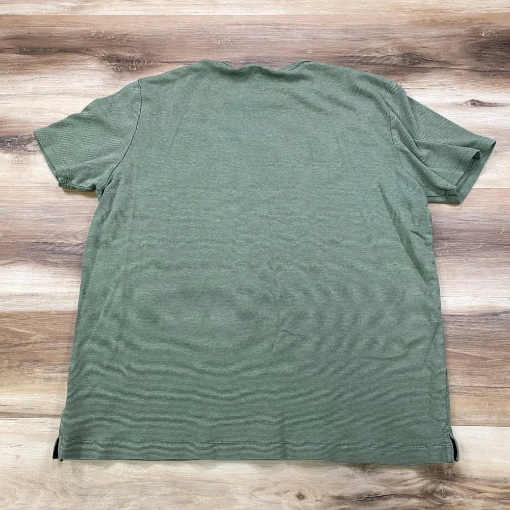 Banana Republic Tee Mens XL Luxe Touch 100% Cotton Classic Green Quiet Luxury